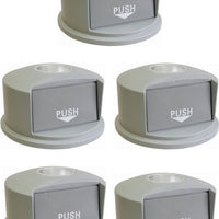 TiSA - Dome Top Lid with Ashtray Fits For 32 Gal Container, 5/cs - TS0042