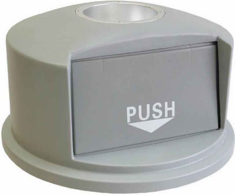 TiSA - Dome Top Lid with Ashtray Fits For 32 Gal Container, 5/cs - TS0042