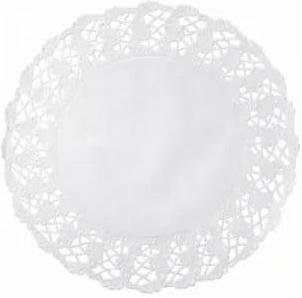TiSA - Imperial 4" Round White Doilies, 1000/box, 5bx/cs - 320230