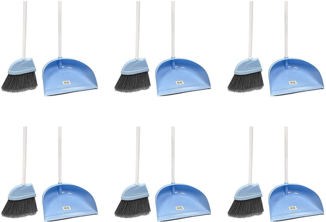 TiSA - Long Handle Dustpan With Broom, 6/cs - TS2051