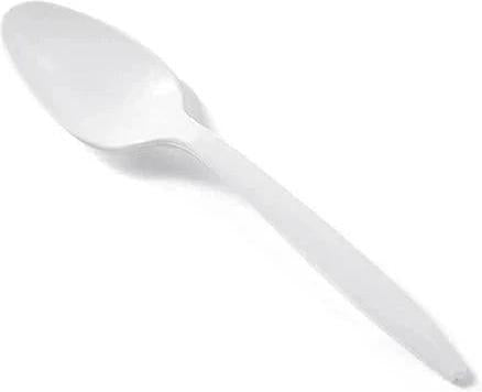 TiSA - Medium Weight Polypropylene Disposable White Teaspoon, 1000/cs - 310196
