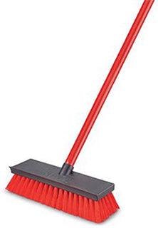 TiSA - Red Head Deck Brush with Metal Handle, 30/Cs - TS2035