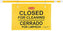 TiSA - Yellow Closed For Cleaning Sign, 48/cs - TS0027
