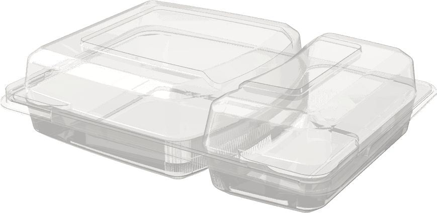 Tilton Plastic - 12 Oz Small Rectangular Clear Clamshell Container, 200 ...