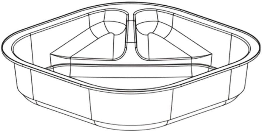 Tilton Plastic - 3.5 Oz, 3.6" x 3.6" x 0.8" Clear Square Parfait Insert, 1800/Cs Fits R-506 - R-591