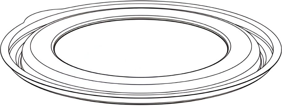 Tilton Plastic - Clear Flat Lid Fits Bio 64/65 , 250/Cs - BIO-63