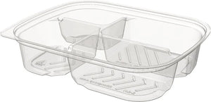 Tilton Plastic - Clear Plastic 4 Compartment Bistro Box, 150/Cs - R340