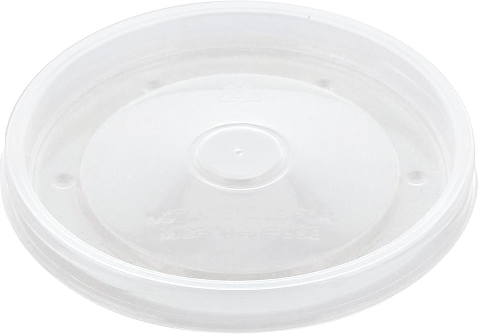 Tilton Plastic - Olly Fresco's Embossed PET Flat Lid For 5.5" diam x 0.1" Clear Bowl (1-282), 600/Cs - 1-283
