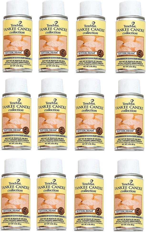 TimeMist - Metered 30 Day Buttercream Micro Air Freshener Refill, Pack of 12 - B79701