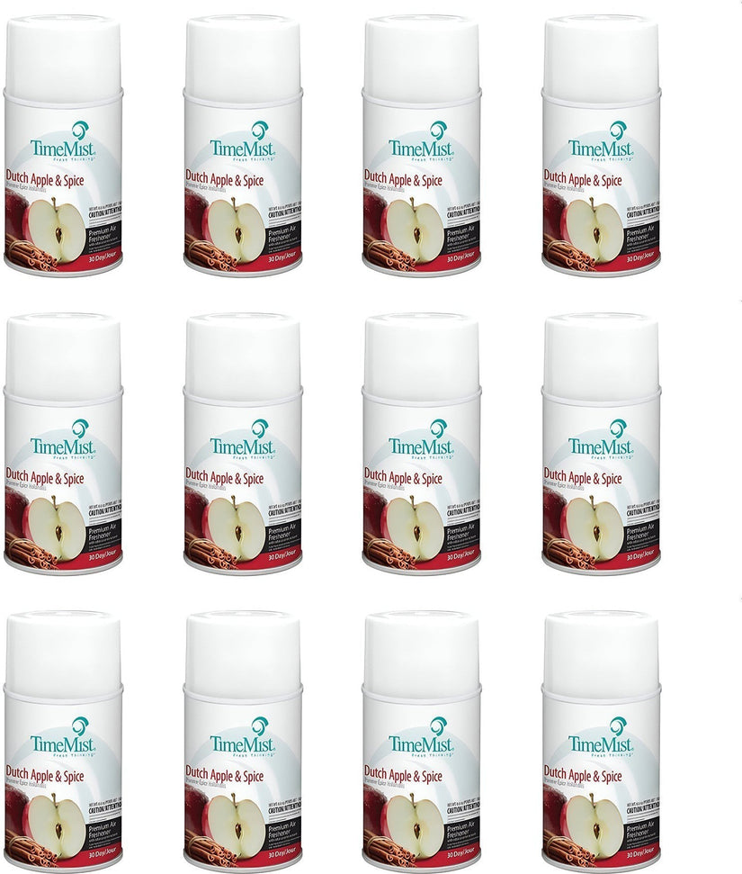 TimeMist - Premium Metered 30 Day Apple & Spice Air Freshener Refill, 12/Cs - B70701