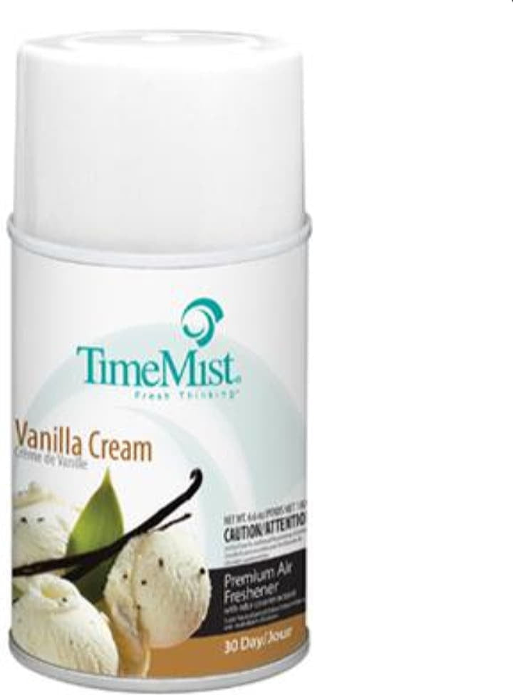 TimeMist - Premium Metered 30 Day Vanilla Cream Air Freshener Refill, 12/Cs - 1043551