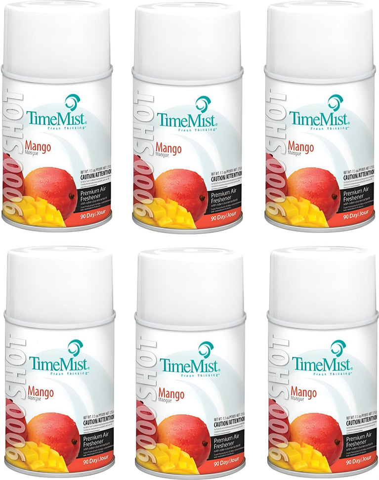 TimeMist - Premium Metered 90 Day Mango Air Freshener Refill, 6/Cs - B67801