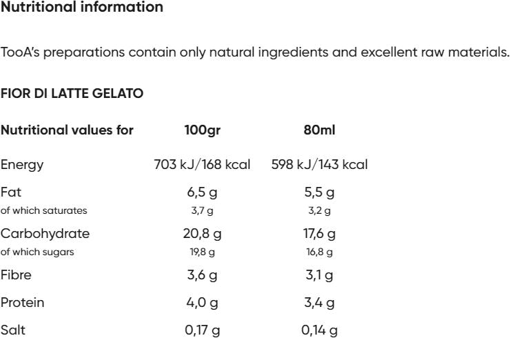 TooA - Fior di Latte Ice Cream, 80ml (Pack of 2) - MX-DA-0201