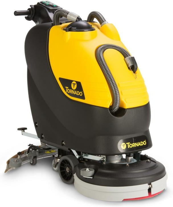 Tornado - 20" Yellow & Black Self Propelled Auto Scrubber Complete with AGM Batteries & Charger - TS120-S53-U