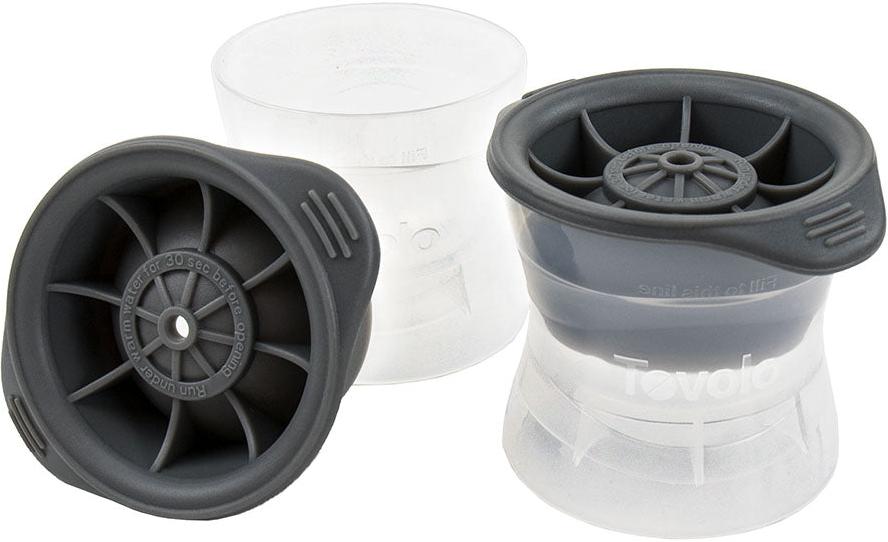 Tovolo - 2.5" Sphere Charcoal Ice Molds, Set of 2 - TV80-9697