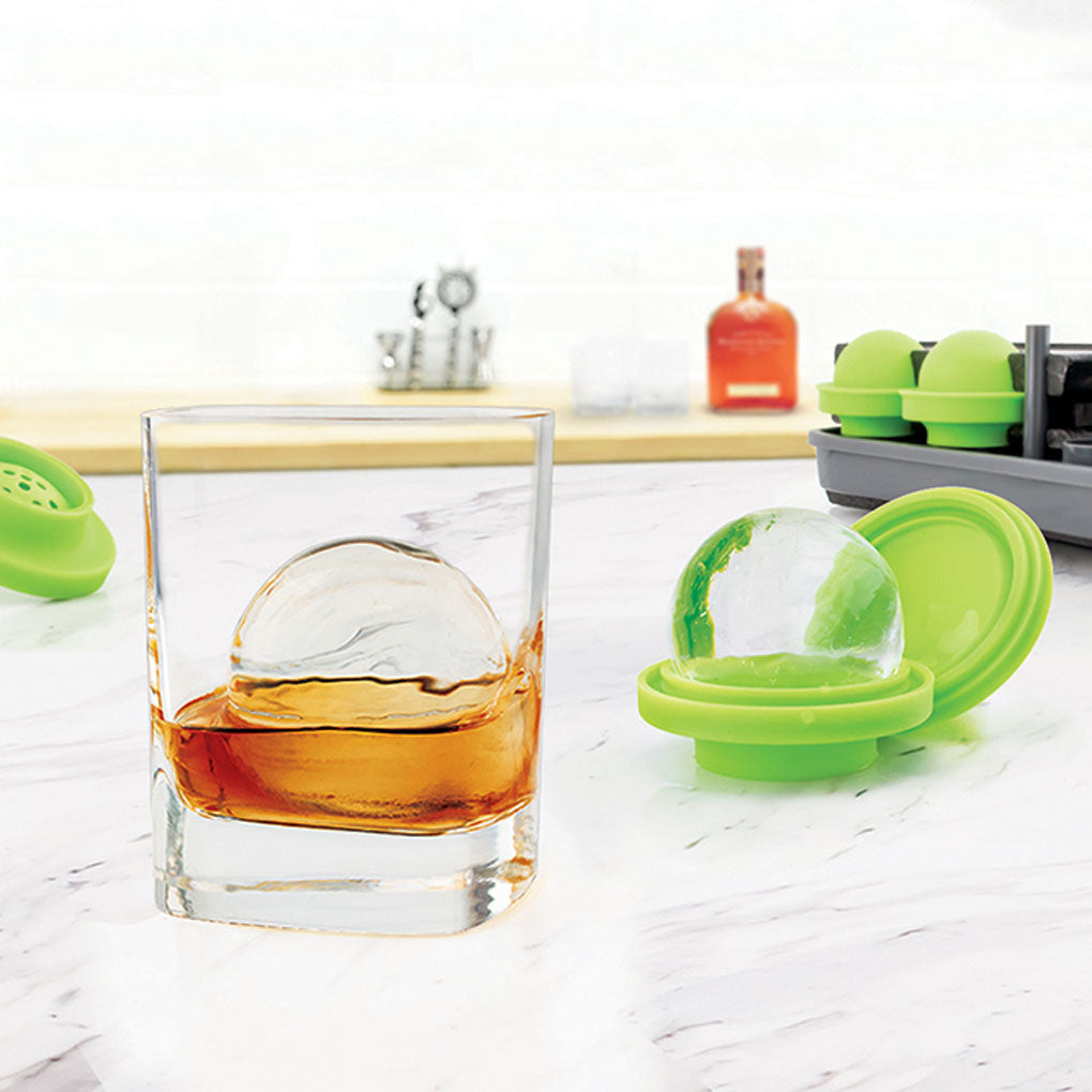 Tovolo - 2.5" Spring Green Sphere Clear Ice Molds, Set of 4 - TV81-22898