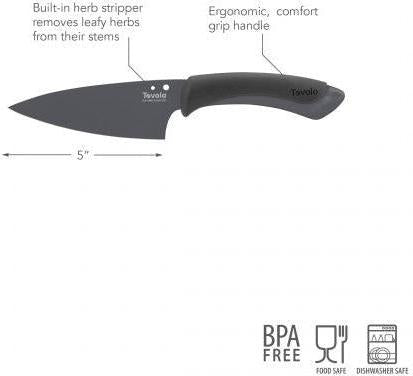 Tovolo - 5" Comfort Grip Charcoal Prep Knife - TV14007-200