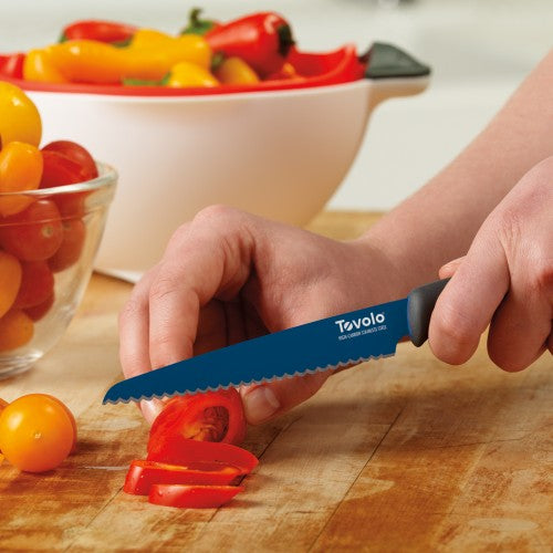 Tovolo - 5" Deep Indigo Comfort Grip Serrated Utility Knife - TV14006-300