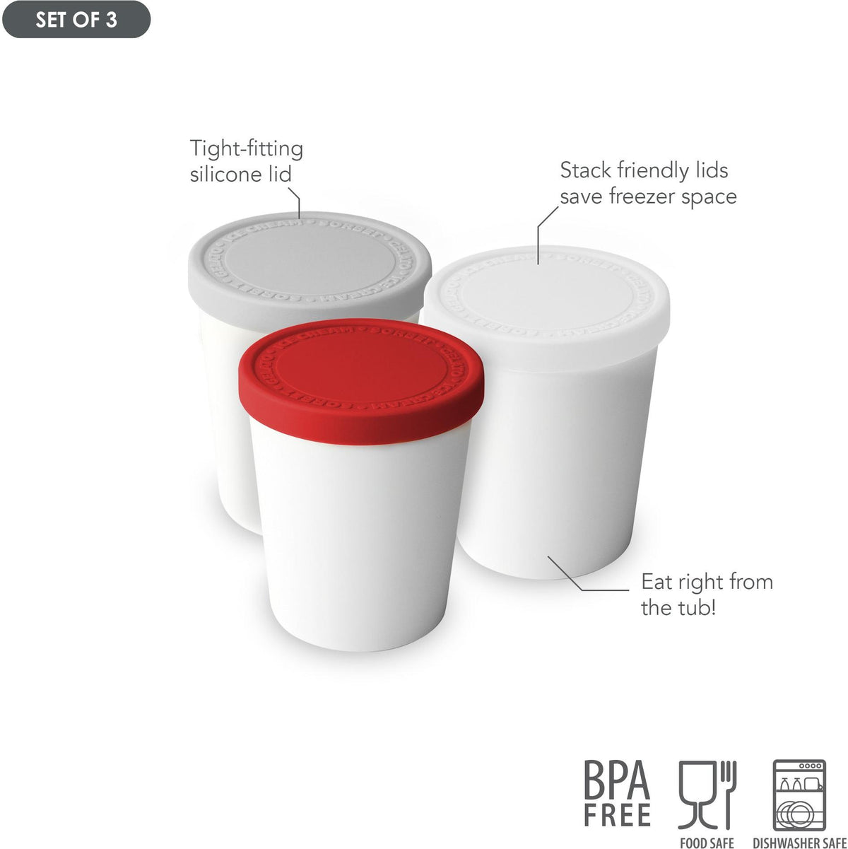Tovolo - 6 Oz Assorted Mini Sweet Treat Tubs, Set of 3 - TV55003-999