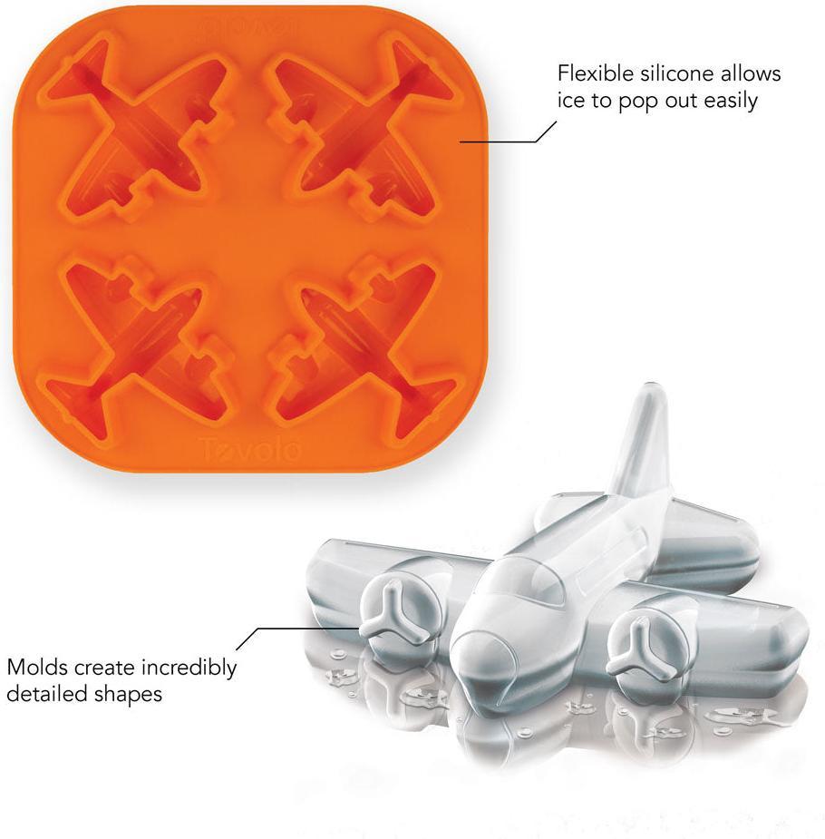 Tovolo - Airplane Orange Peel Ice Molds, Set of 4 - TV81-13674C