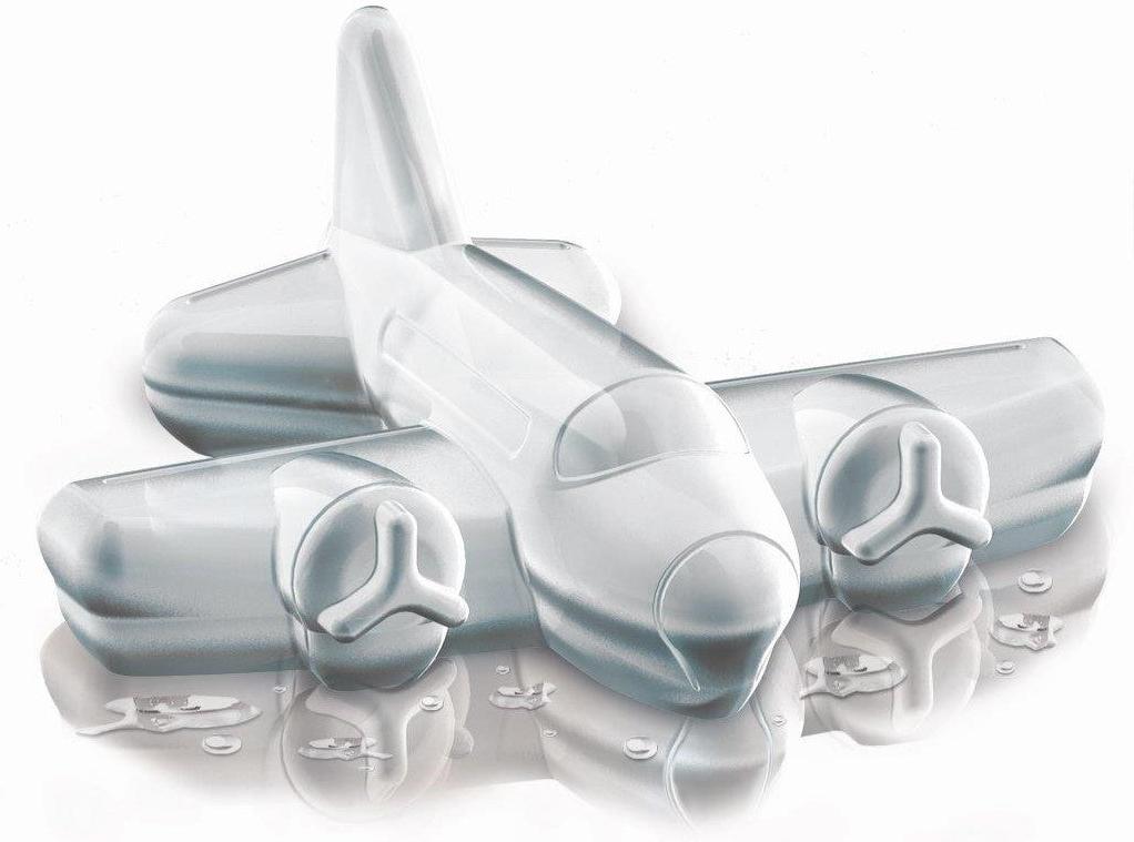 Tovolo - Airplane Orange Peel Ice Molds, Set of 4 - TV81-13674C