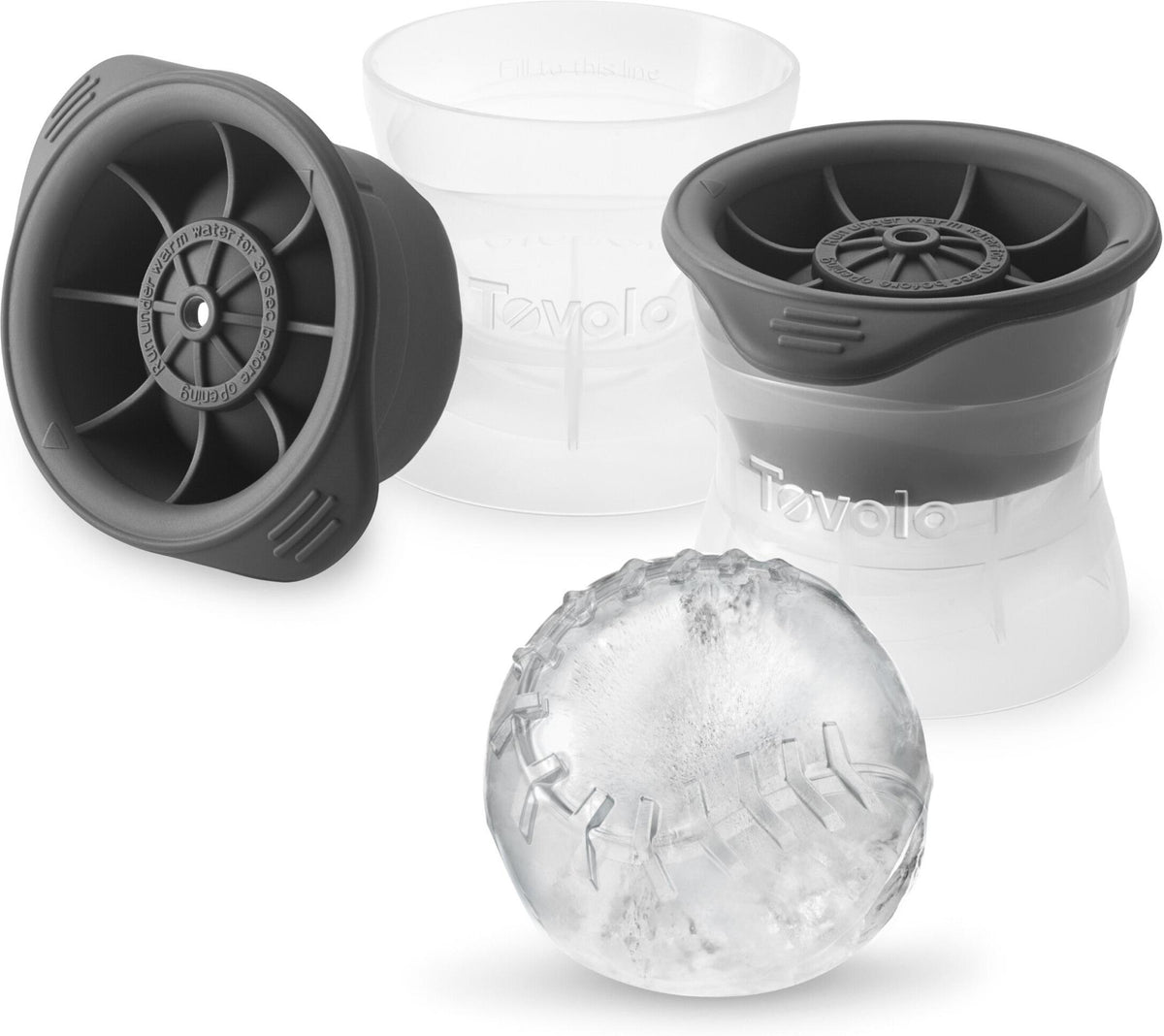 Tovolo - Baseball Charcoal Ice Molds, Set of 2 - TV22028-200