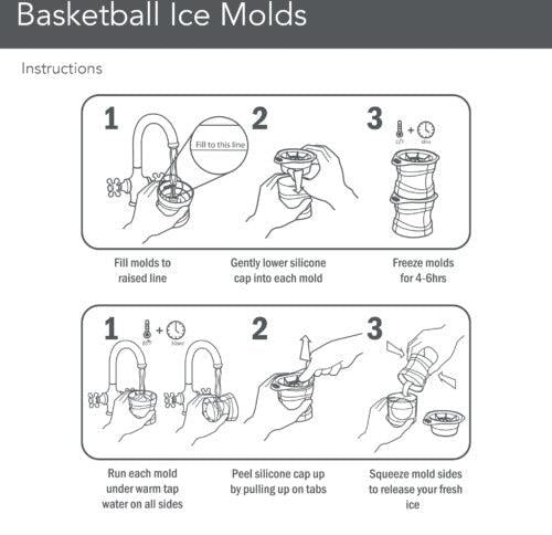 Tovolo - Basketball Charcoal Ice Molds, Set of 2 - TV22020-200