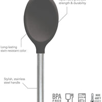 Tovolo - Charcoal Silicone Stainless Steel Handle Mixing Spoon - TV81-9011