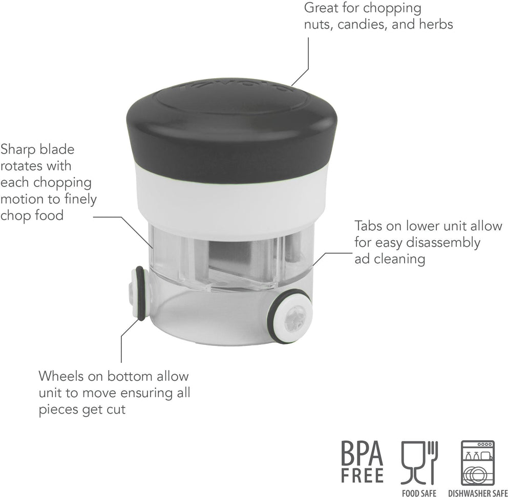 Tovolo - Chop 'N' Spin Charcoal Mini Chopper - TV50002-200