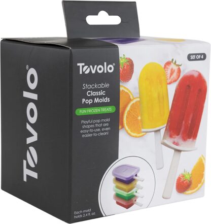 Tovolo - Classic Stackable Assorted Pop Molds, Set of 4 - TV22082-999