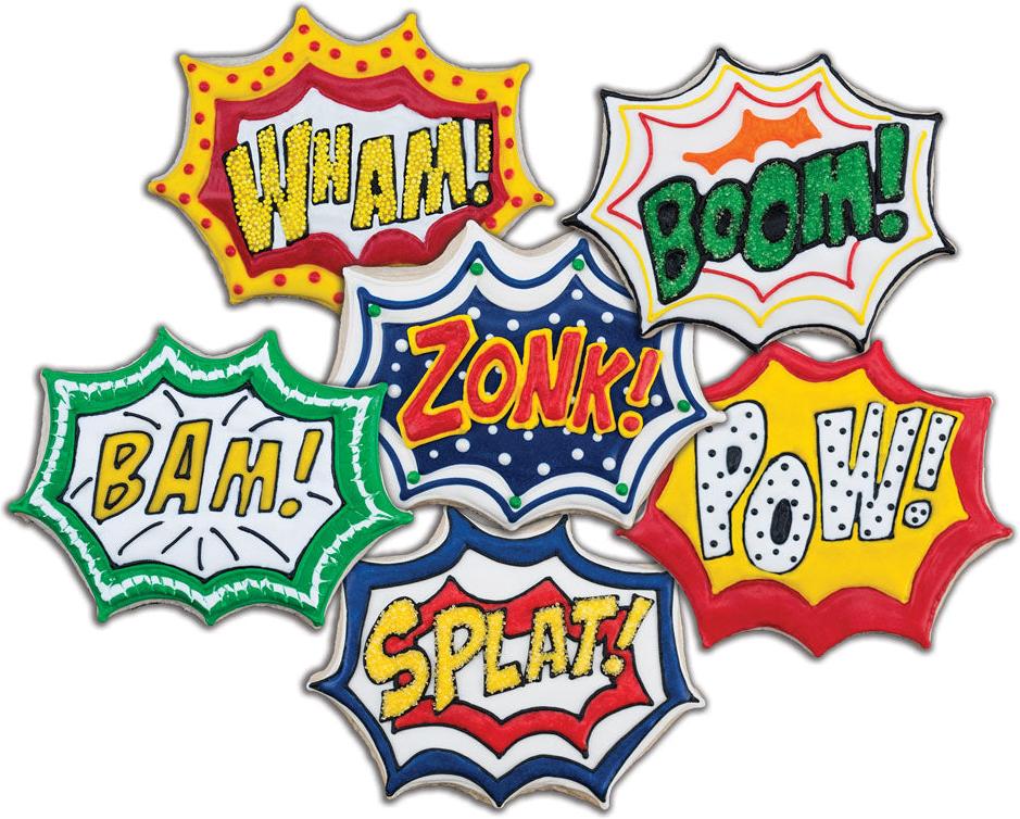 Tovolo - Comic Burst Candy Apple Cookie Cutters, Set of 6 - TV81-15128