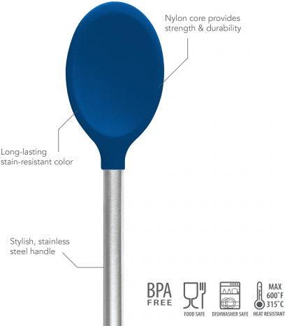 Tovolo - Deep Indigo Silicone Stainless Steel Handle Mixing Spoon - TV15041-300
