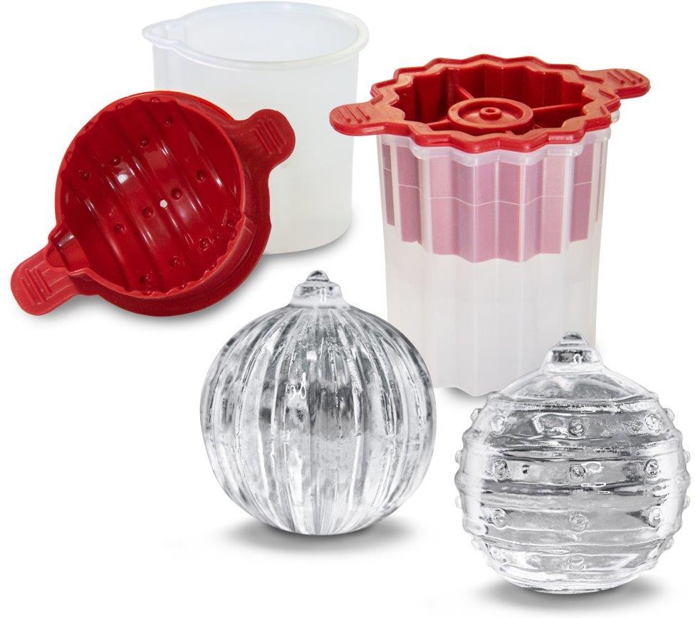 Tovolo - Dots & Stripes Ornament Cayenne Ice Molds, Set of 2 - TV22942-400