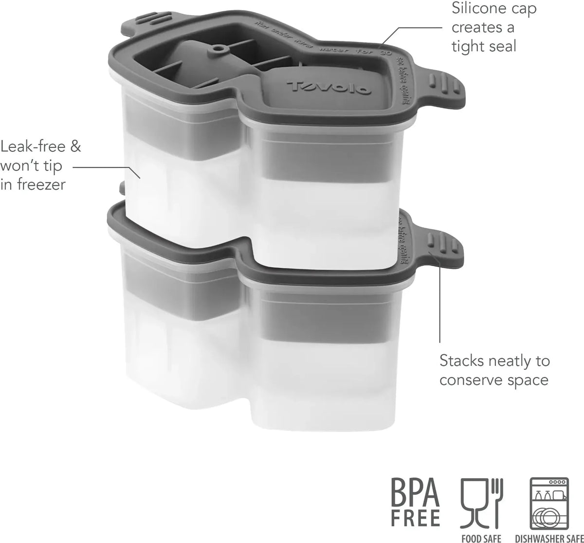 Tovolo - Double Rocks Charcoal Ice Molds, Set of 2 - TV22013-200
