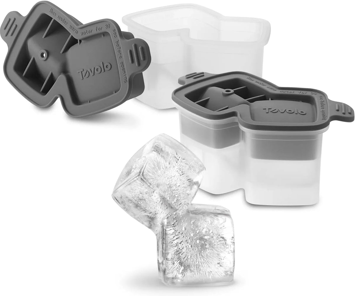 Tovolo - Double Rocks Charcoal Ice Molds, Set of 2 - TV22013-200
