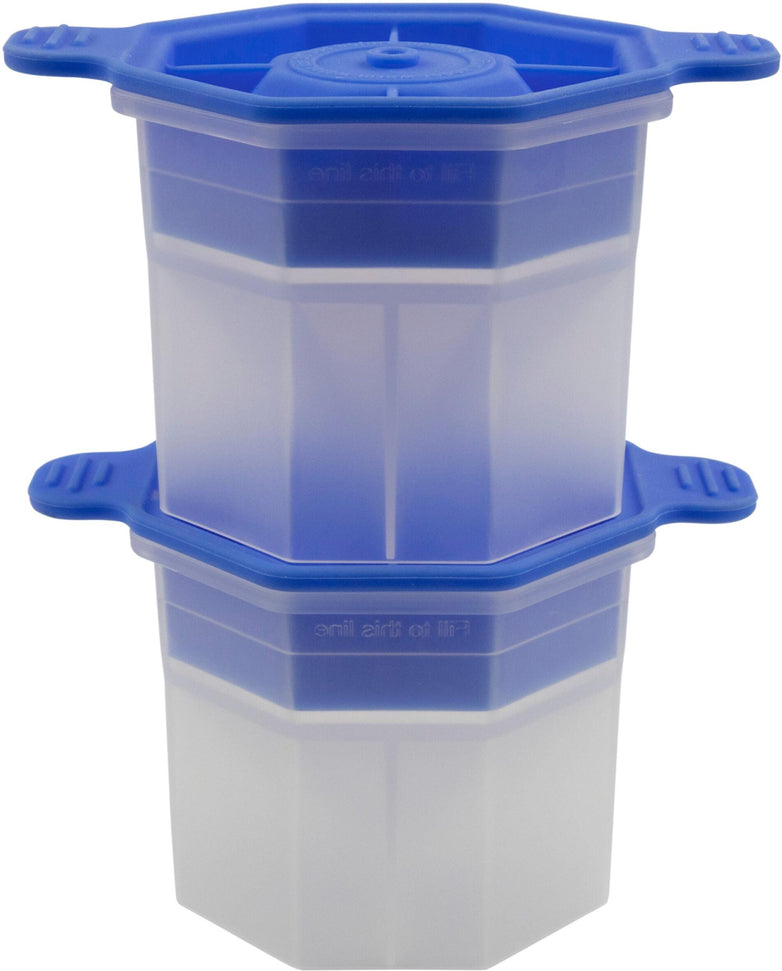 Tovolo - Faceted Diamond Capri Blue Ice Mold, Set of 2 - TV22088-304