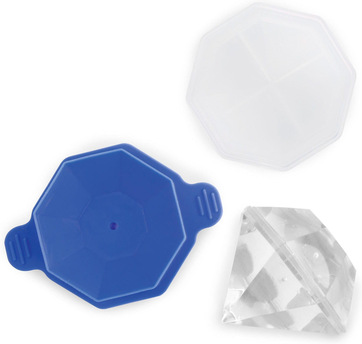 Tovolo - Faceted Diamond Capri Blue Ice Mold, Set of 2 - TV22088-304