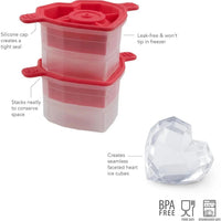 Tovolo - Faceted Heart Strawberry Ice Mold, Set of 2 - TV22089-405