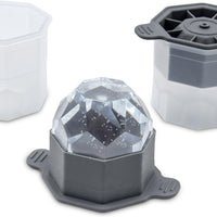 Tovolo - Faceted Sphere Charcoal Ice Mold, Set of 2 - TV22086-200