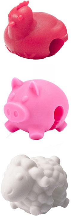 Tovolo - Farm Animals Assorted Lid Lifters, Set of 3 - TV81-4467