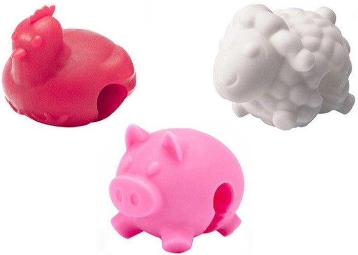 Tovolo - Farm Animals Assorted Lid Lifters, Set of 3 - TV81-4467