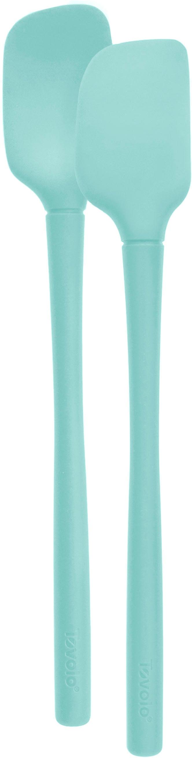 Tovolo - Flex-Core All Silicone Aqua Mini Spatula & Spoonula, Set of 2 - TV82-1000141
