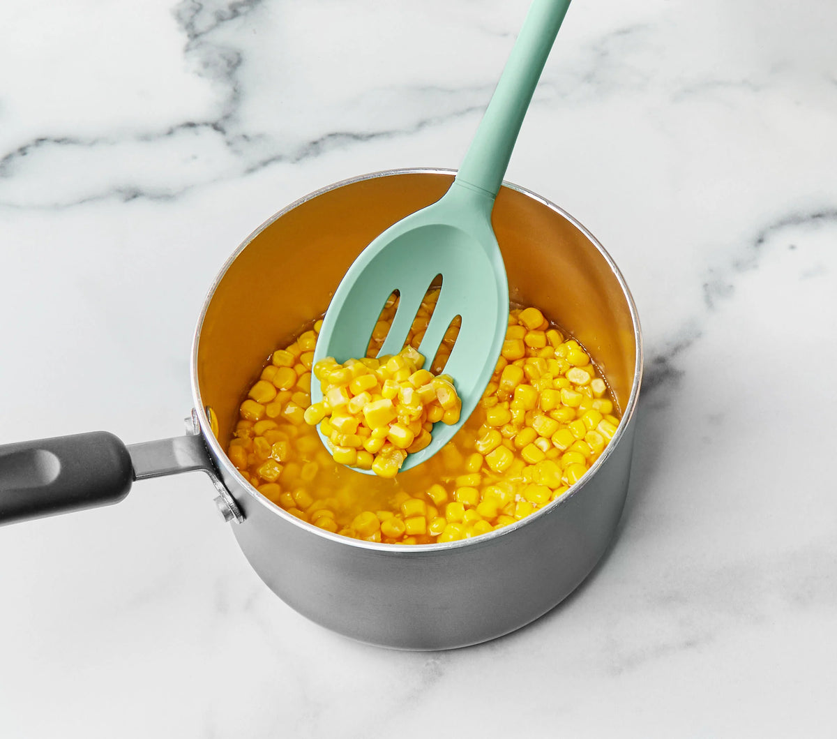 Tovolo - Flex-Core All Silicone Aqua Slotted Deep Spoon - TV82-1000990