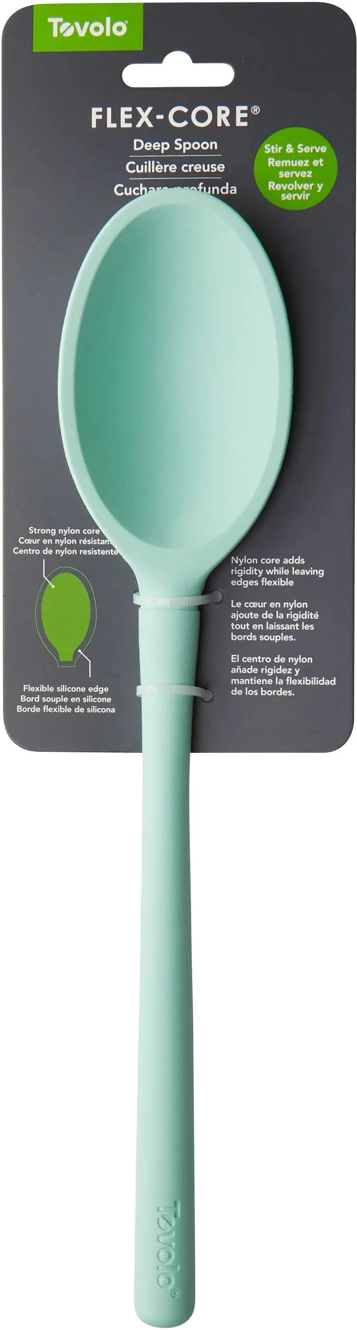 Tovolo - Flex-Core All Silicone Aqua Small Deep Spoon - TV82-1001003