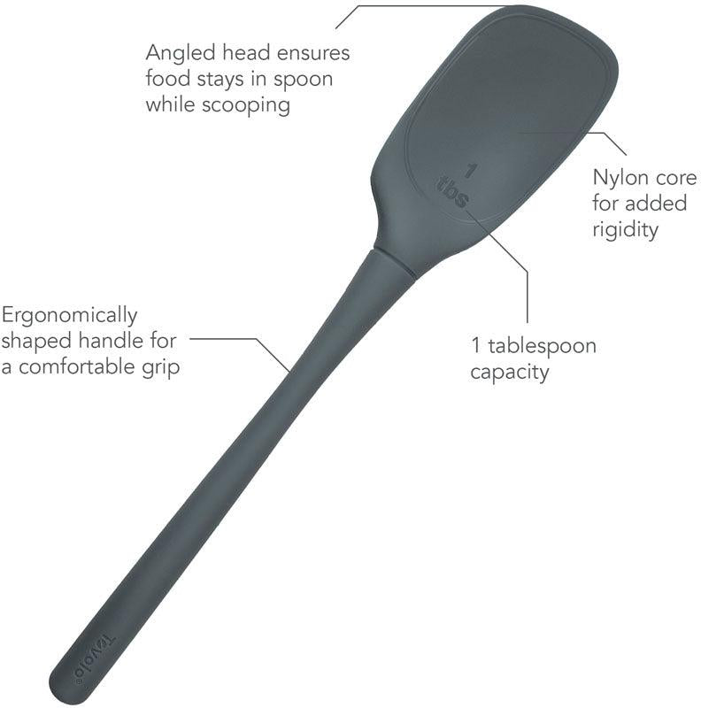 Tovolo - Flex-Core All Silicone Charcoal Deep Spoon - TV81-22096