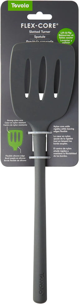 Tovolo - Flex-Core All Silicone Charcoal Slotted Turner - TV82-1000995