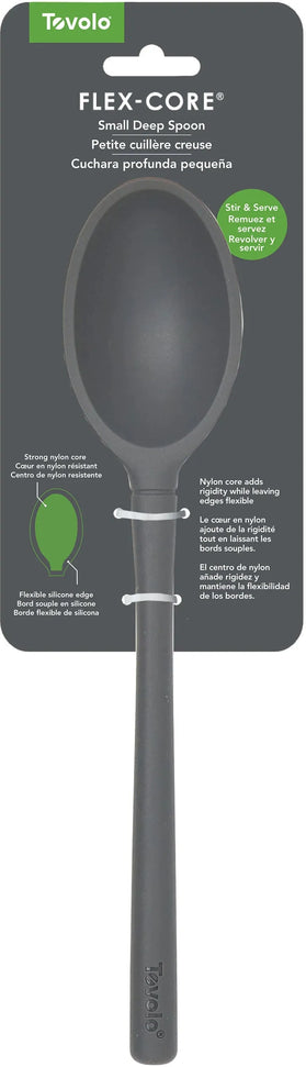 Tovolo - Flex-Core All Silicone Charcoal Small Deep Spoon - TV82-1001002