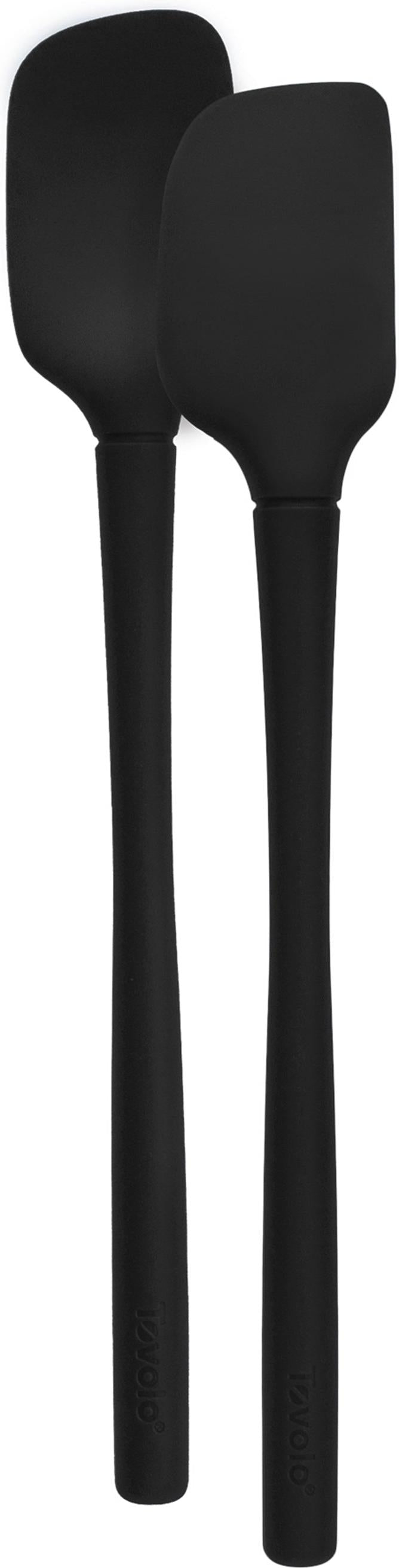 Tovolo - Flex-Core All Silicone Mini Black Spatula & Spoonula, Set of 2 - TV82-1000131