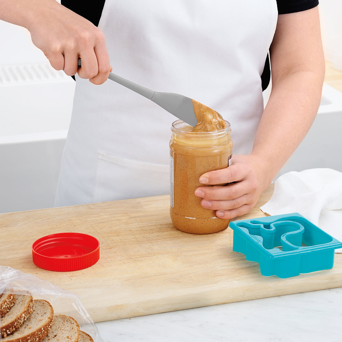 Tovolo - Flex-Core All Silicone Oyster Gray Jar Scraper - TV41008-201