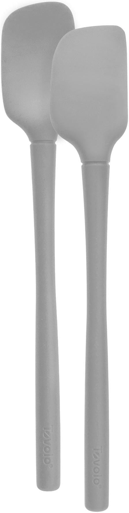 Tovolo - Flex-Core All Silicone Oyster Gray Mini Spatula & Spoonula, Set of 2 - TV60002-201